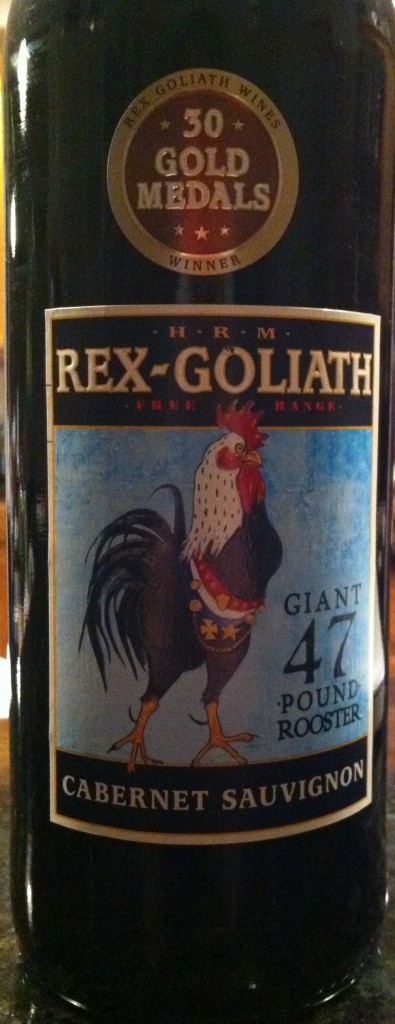 wine label with Rooster